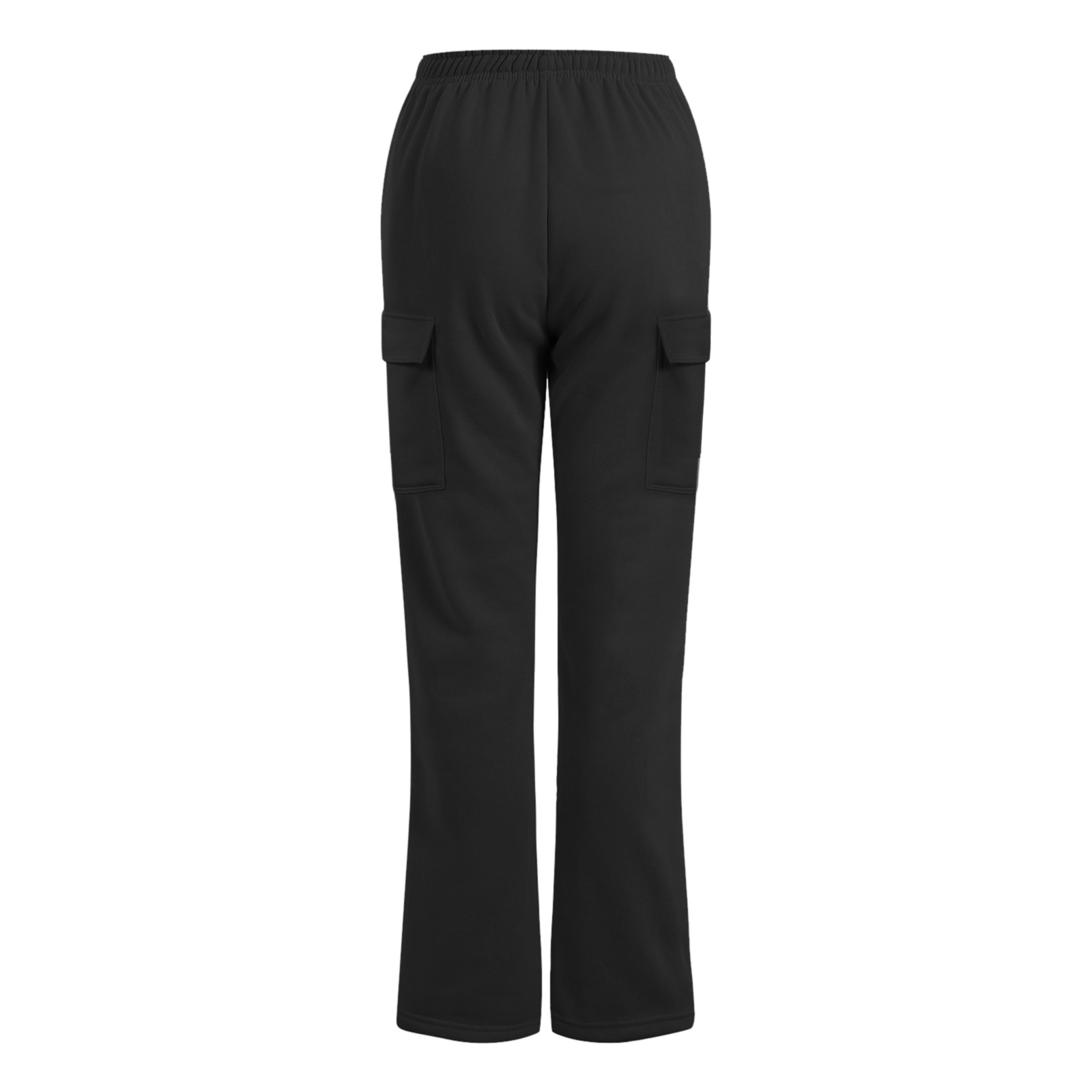 thumbnail image 4 of Pantalones de chándal anchos con forro polar para mujer - Pantalones de yoga de cintura alta con bolsillos - Poliéster - Tallas S-XXXL, 4 of 8